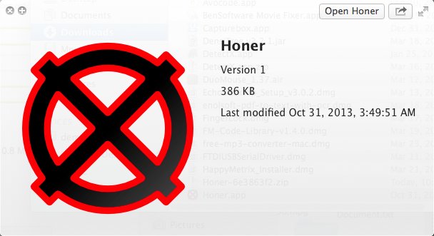 Honer 1.0 : Version Window
