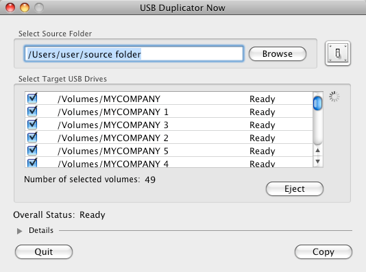 USB Duplicator Now 1.1 : Main Window