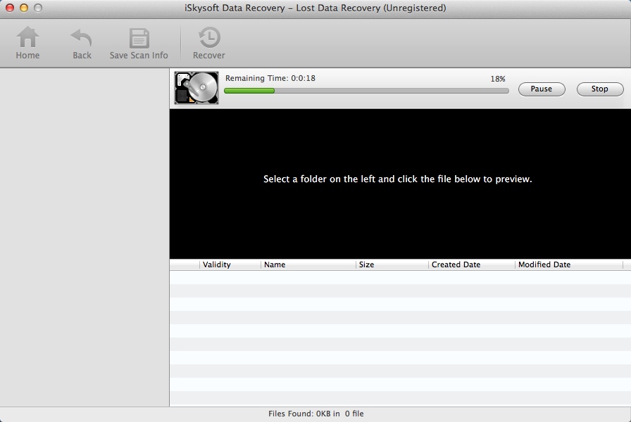 iSkysoft Data Recovery 2.4 : Lost Data Recovery Scanning Process