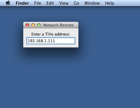 Network Remote for TiVo 0.3 : Main window
