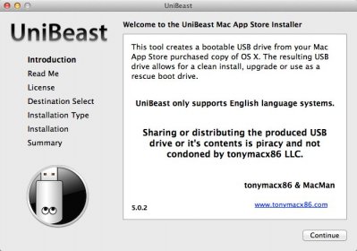 use a pc to create a bootable usb drive for tony mac x86 unibeast