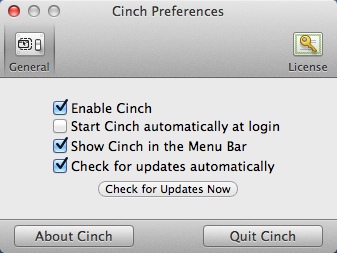 Cinch 1.2 : Program Preferences