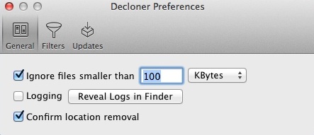 Decloner 1.6 : Program Preferences