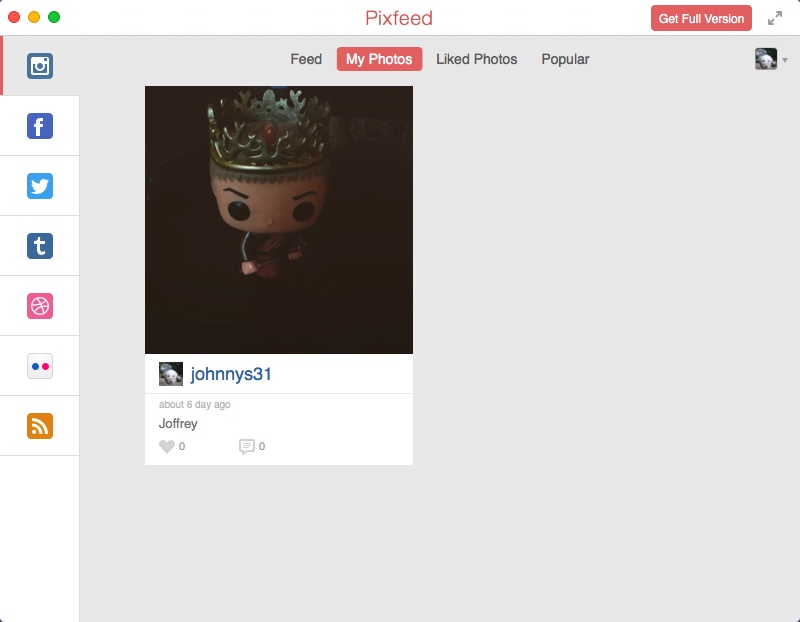Pixfeed 1.3 : Checking Personal Instagram Photos