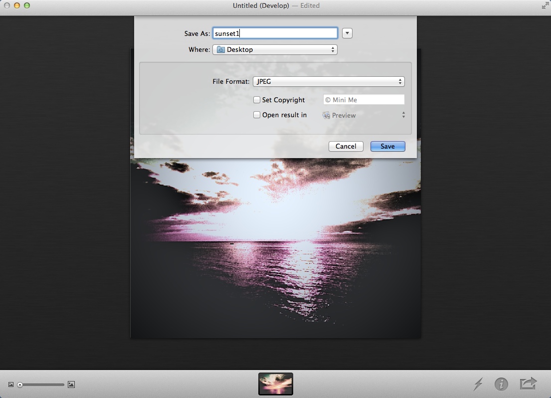 Hydra Pro - HDR Photography 3.3 : Exporting Image