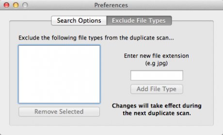 Exclude File Types