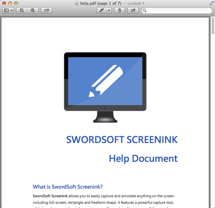 SwordSoft Screenink 1.1 : Help Guide