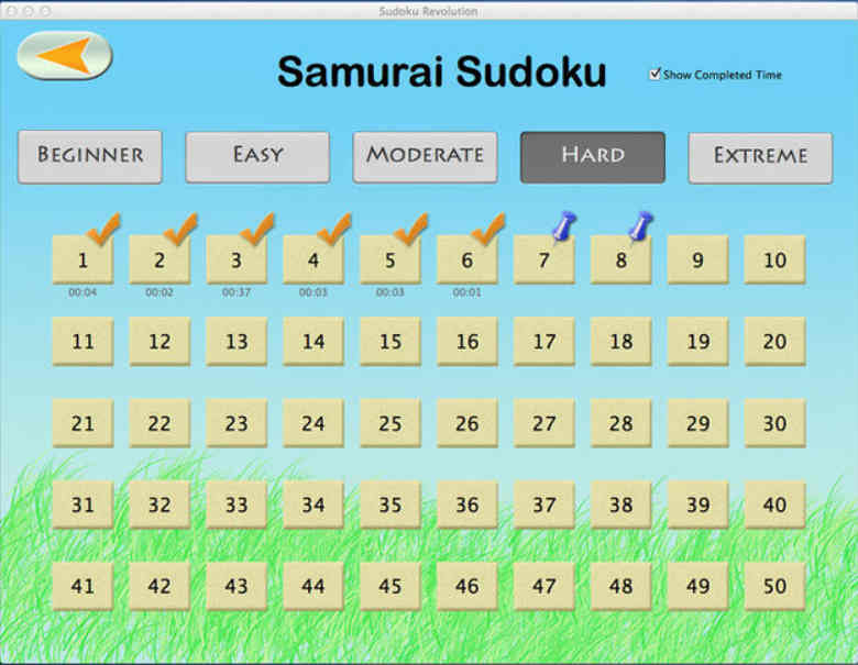 Samurai Sudoku Mac 1.0 : Main Window