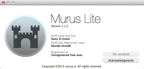 Murus 1.1 : About Window