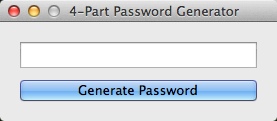 4-Part Password Generator 1.1 : Main Window