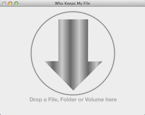 Who Keeps My File 1.0 : Main Window