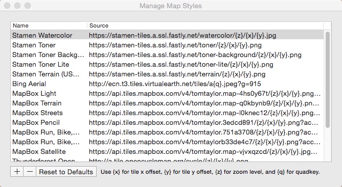 Satellite Eyes 1.4 : Selecting Map Style