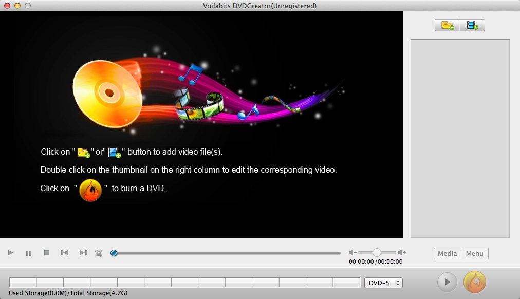 Voilabits DVDCreator 3.1 : Main Window