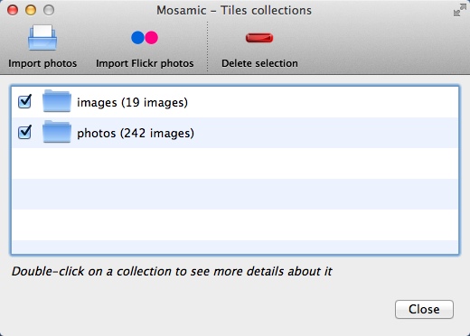 Mosamic 1.3 : Importing Files
