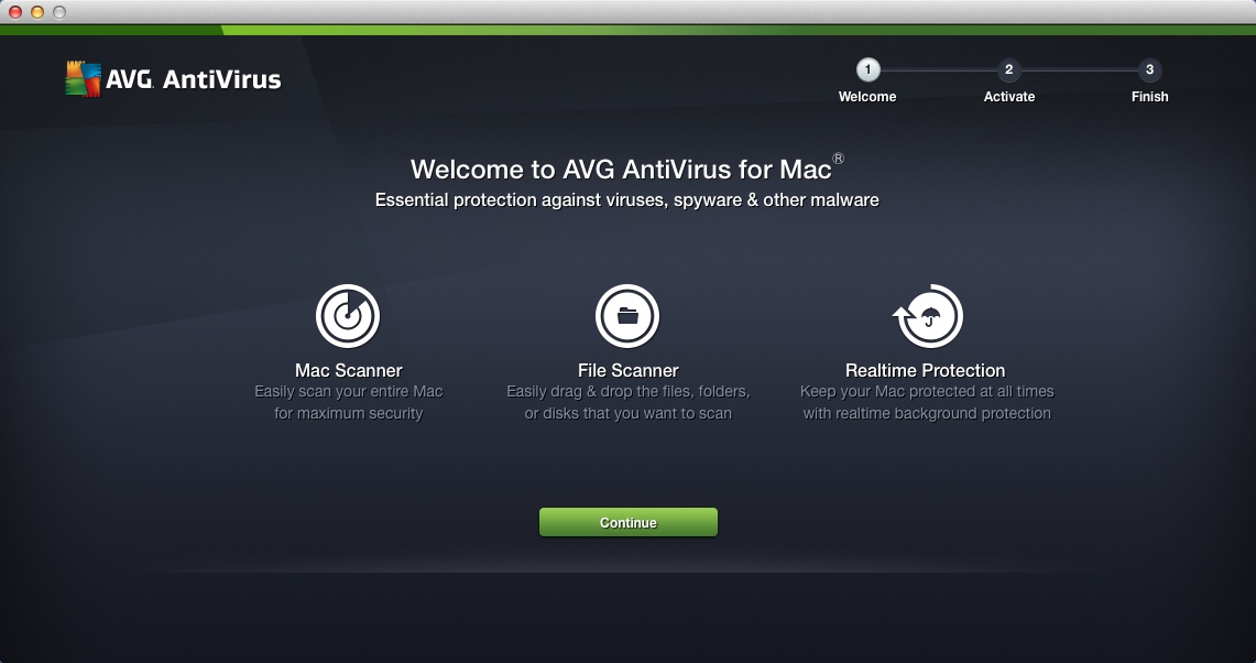 AVG AntiVirus 2015.0 : Welcome Window