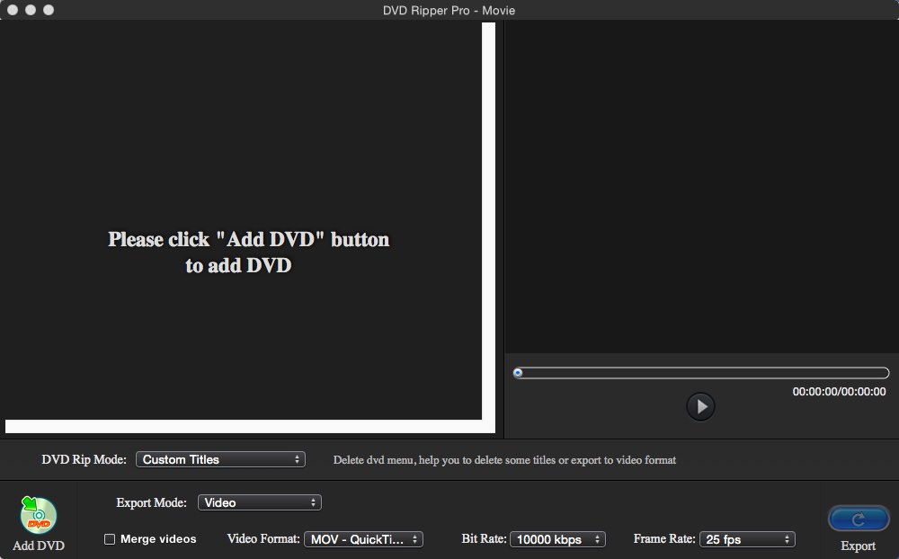 DVD Ripper Pro - Movie 2.3 : Main window