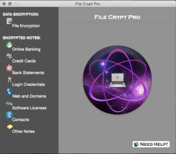 File Crypt Pro 2.2 : Main Window