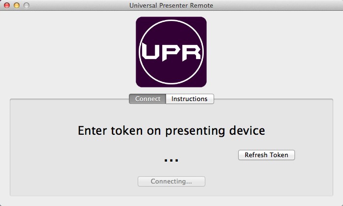 Universal Presenter Remote 1.3 : Main Window