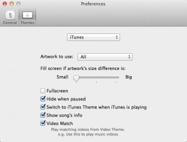 iTunes Options