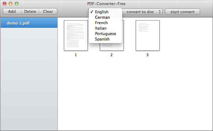 PDF-Converter-Free 1.2 : Language Options