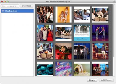 Importing Photos From Instagram Account