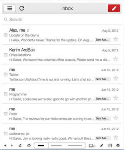 App for Gmail Email & Chat 1.1 : Main Window