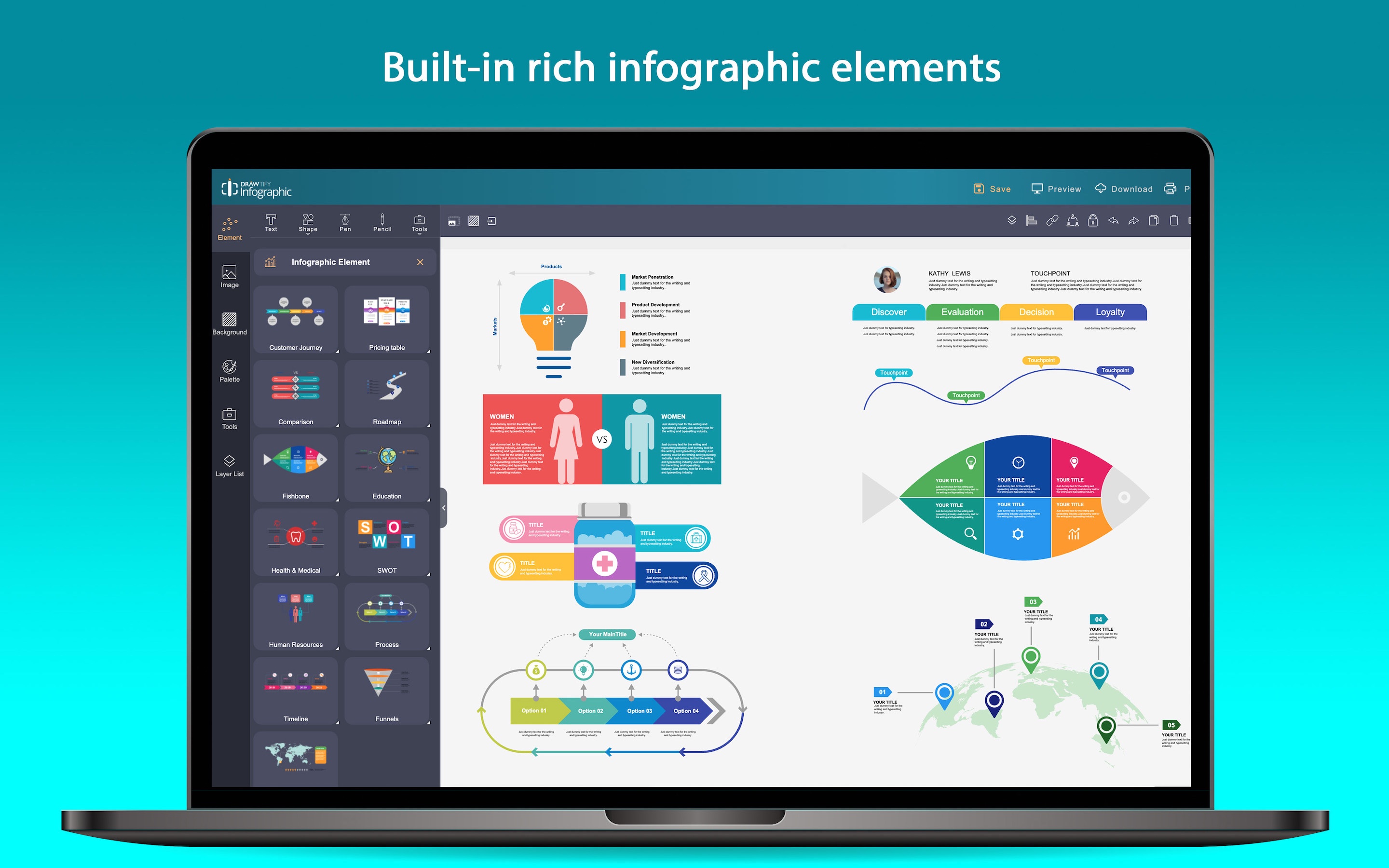 Infographic Creator Mac 1.15 : infographic elements