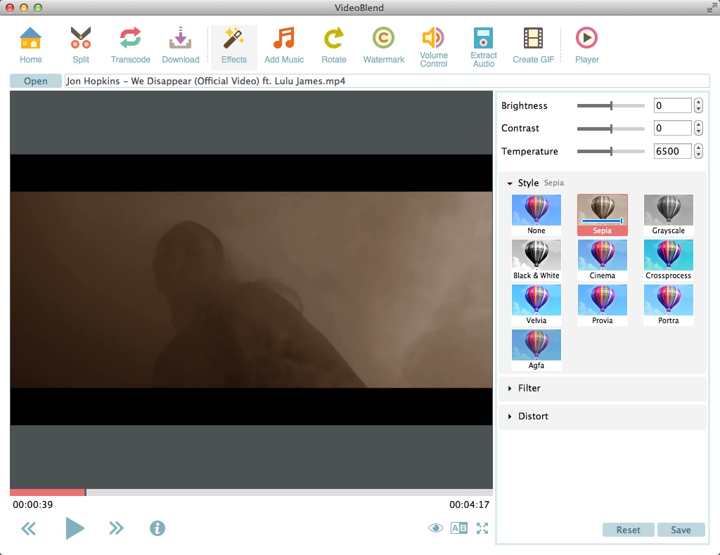 VideoBlend 1.4 : Applying Visual Effects To Video