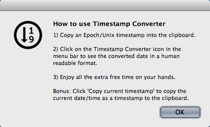 Timestamp Converter 1.2 : Help Guide
