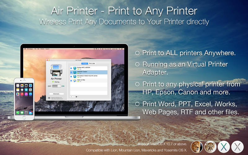 Air Printer - Print to Any Printer 1.1 : Main Window