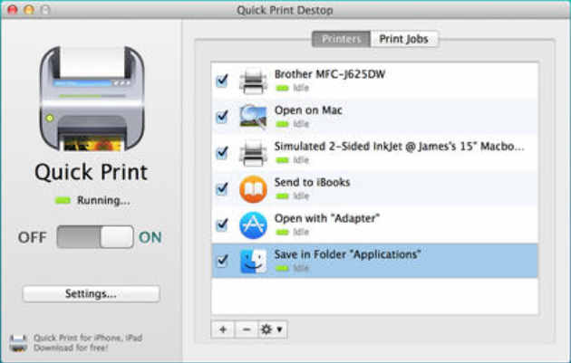 Quick Print Connect 1.1 : Main Window