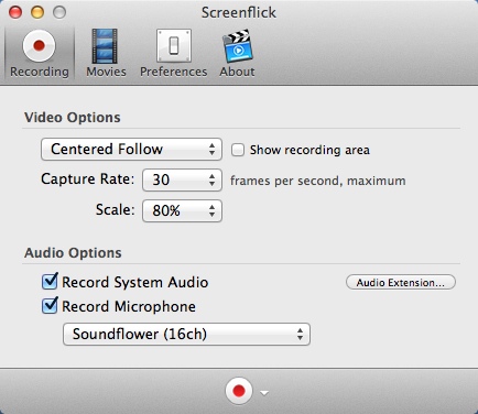 Screenflick 2.5 : Configuring Recording Settings