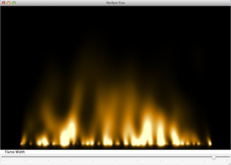 Perfect Fire Screen Saver : Adjusting Flame Width