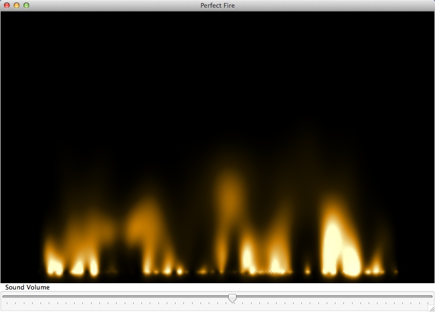 Perfect Fire Screen Saver : Adjusting Sound Volume