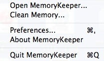 MemoryKeeper 1.2 : Main Menu