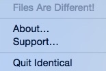 Identical 1.1 : Displaying Files Are Different Message 