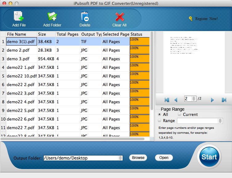 iPubsoft PDF to GIF Converter 2.1 : Add PDF Files