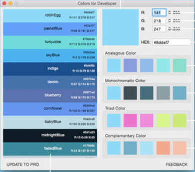 Colors for Developer 3.0 : Main Window