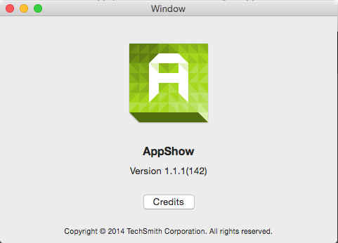 AppShow 1.1 : About Window