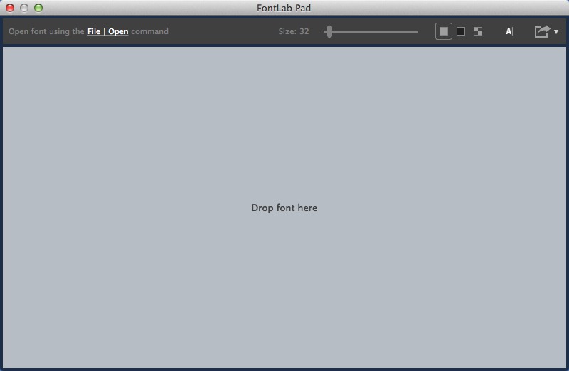 FontLab Pad 1.1 : Main window