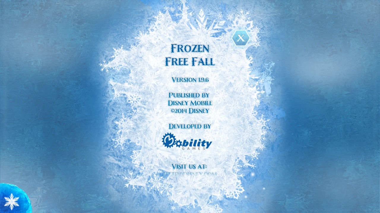 Frozen Free Fall 1.9 : Credits Window