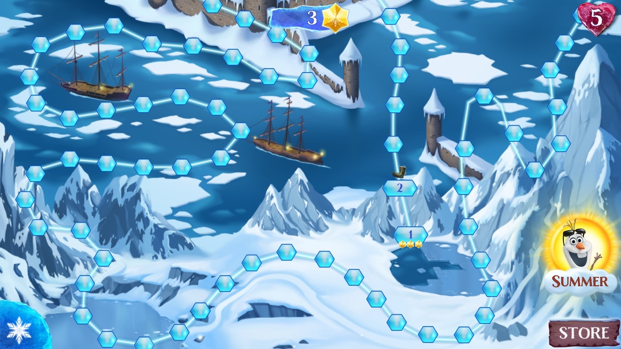 Frozen Free Fall 1.9 : Level Map