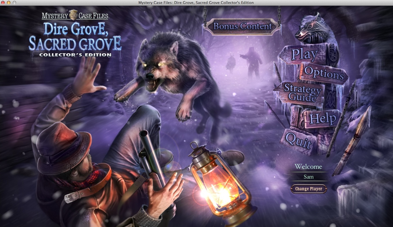 Mystery Case Files: Dire Grove, Sacred Grove Collector's Edition 2.0 : Main Menu