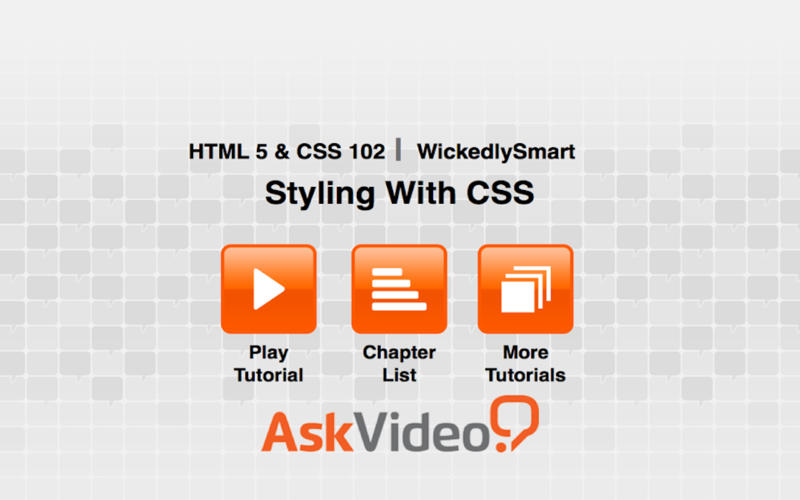 Course for HTML and CSS 102 - Styling With CSS 1.0 : Main Window