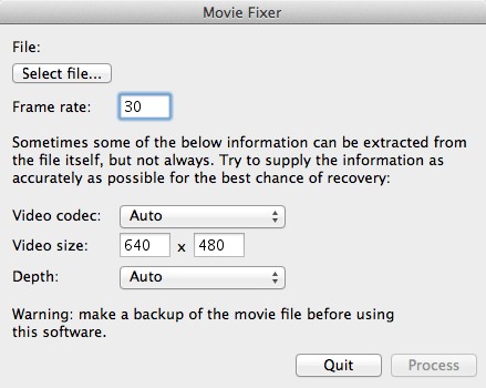 BenSoftware Movie Fixer 3.1 : Main Window