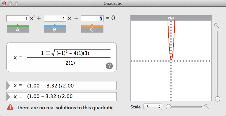 Quadratic 1.3 : Equation Without Real Solutions