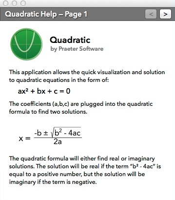 Quadratic 1.3 : Help Guide