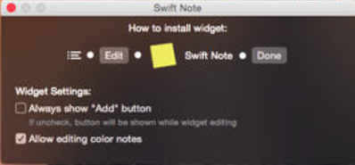 Swift Note 1.0 : Main Window
