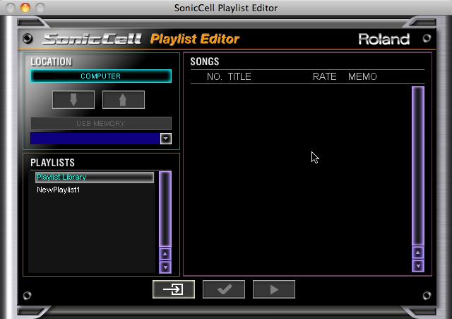 SonicCell Playlist Editor 1.1 : Main Window