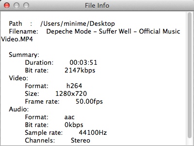 iMacsoft iPhone Video Converter 2.9 : Checking Input File Information